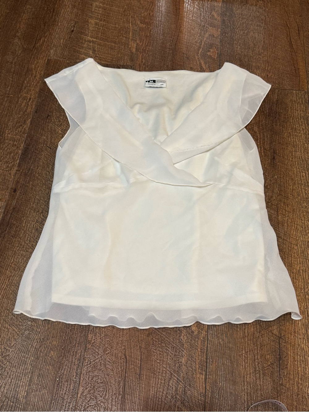 I.N. Studio Ruffle V-Neck Top